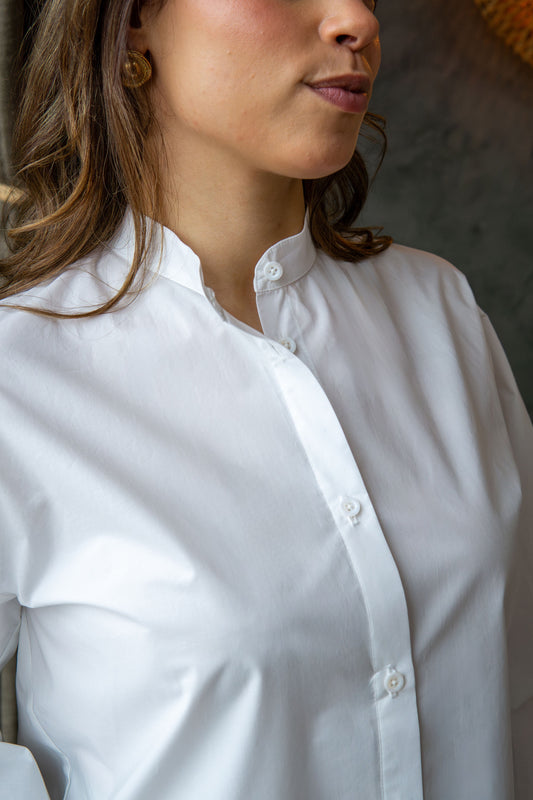 JUNE oversized blouse met ballonmouwen - off white