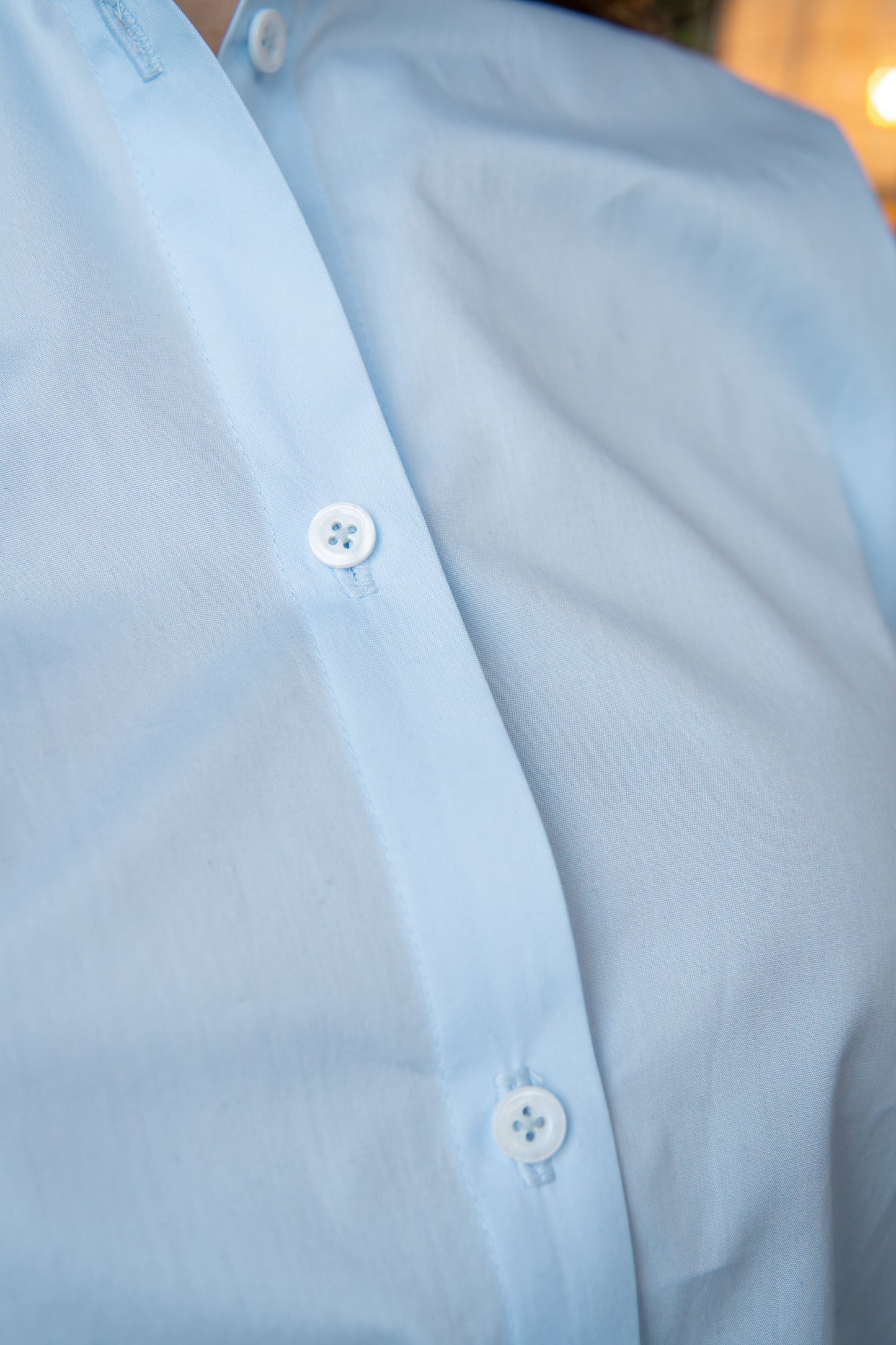 JUNE oversized blouse met ballonmouwen - heavenly blue