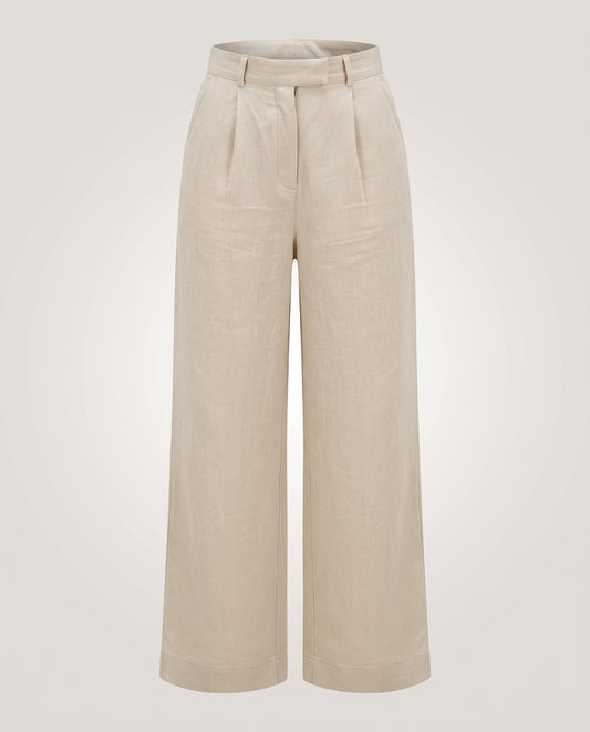 JASMIN linnen pantalon - sand