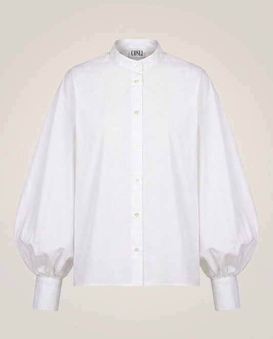 JUNE oversized blouse met ballonmouwen - off white