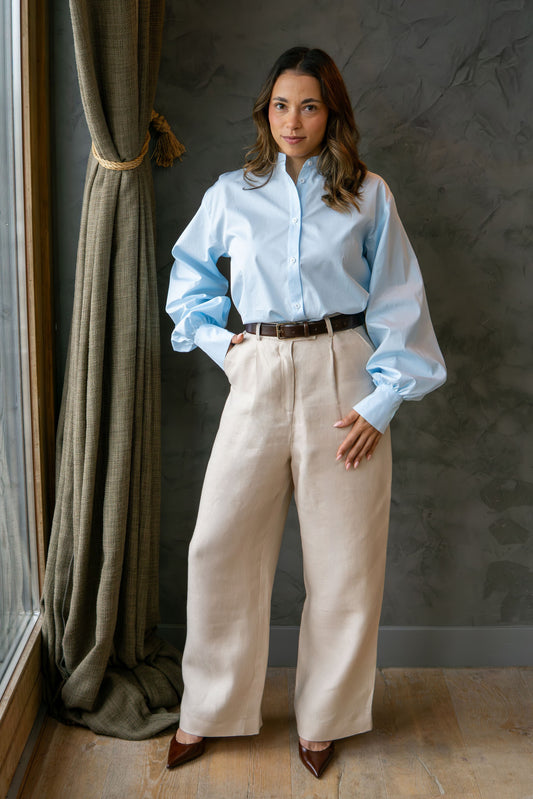 Linnen pantalon dames straight leg COSLI