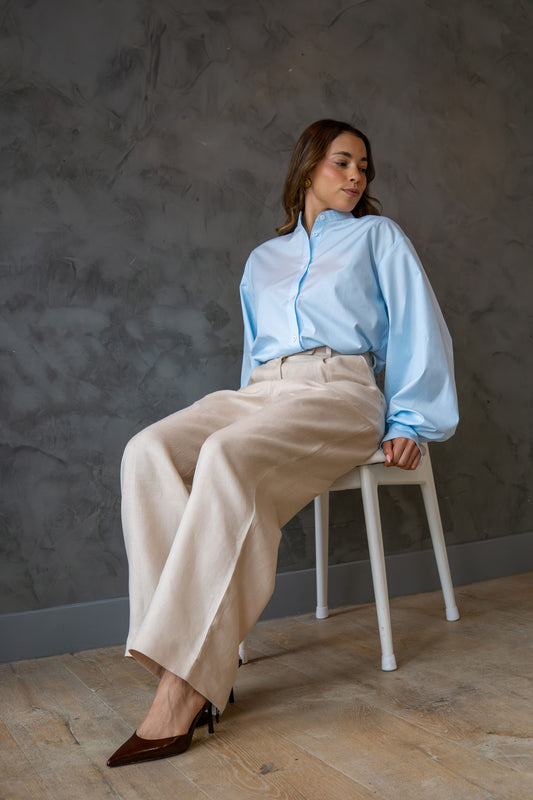 Linnen pantalon dames straight leg COSLI