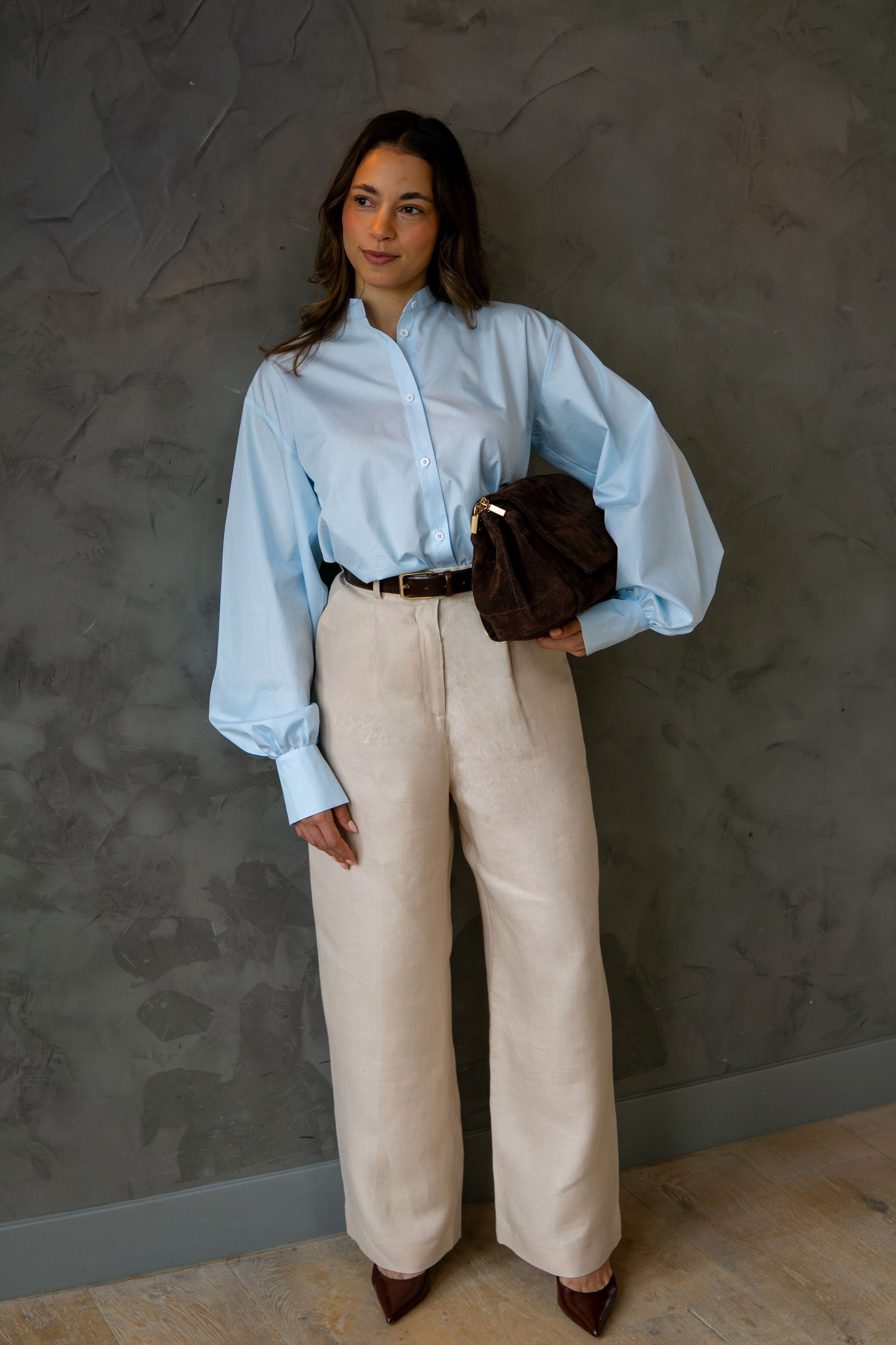 Linnen pantalon dames straight leg COSLI
